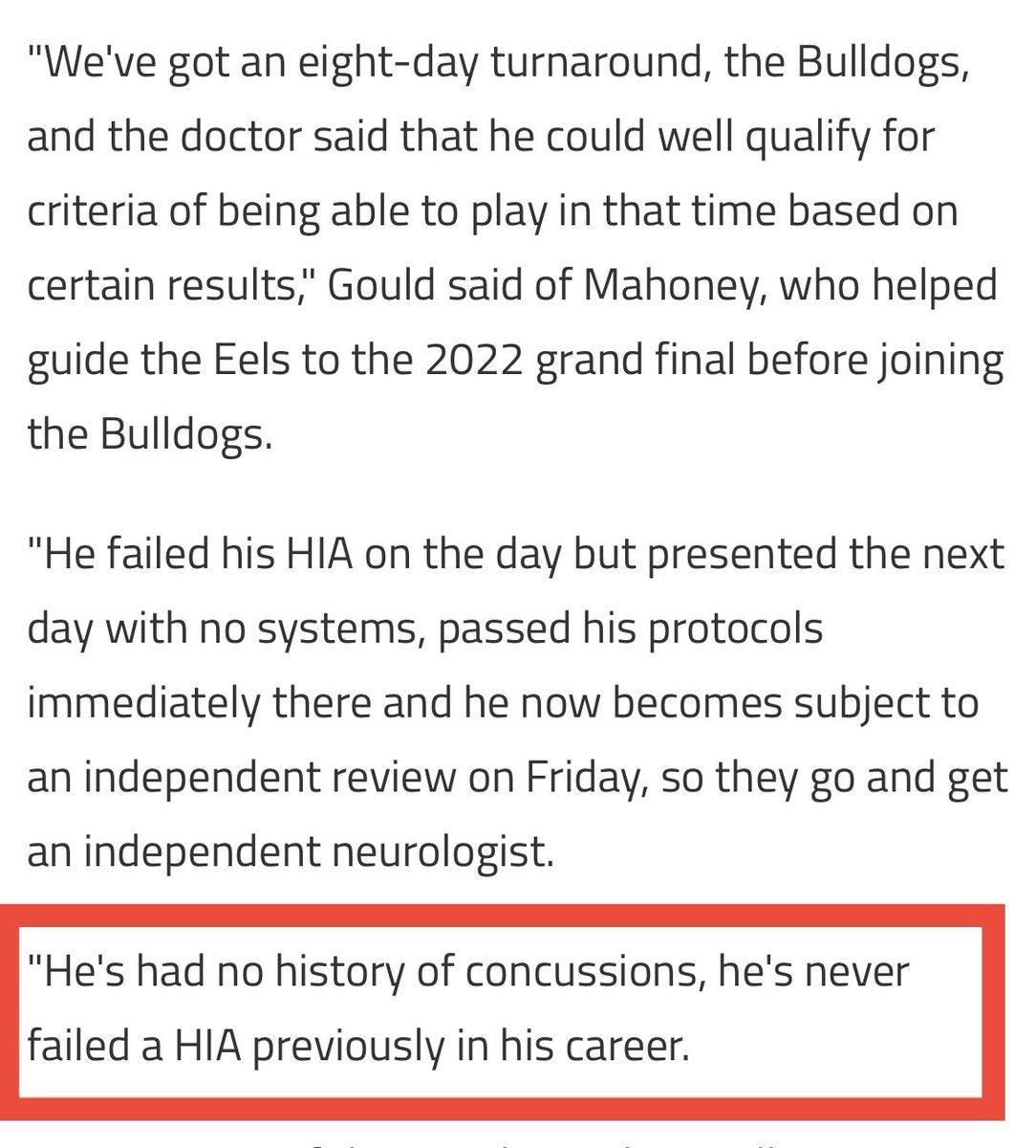 NRL PHYSIO on Twitter "Reed Mahoney fits the criteria of a player who