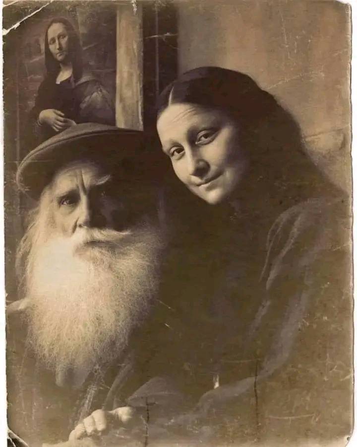 mickdeneeve's tweet image. Leonardo da Vinci with his muse Lisa del Giocondo, photo taken around 1515 by Herbert George Wells.
#leonardodavinci #monalisa #hgwells