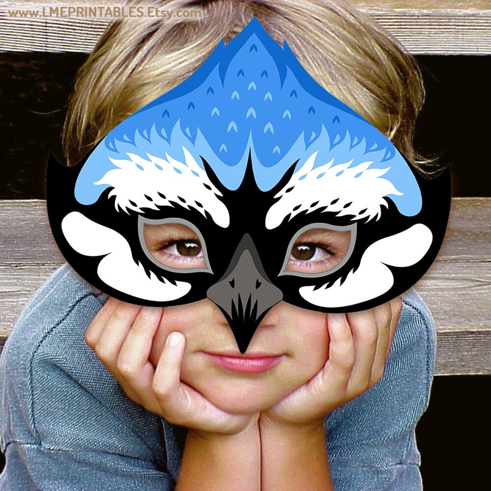 Blue Jay Bird Mask Printable Animal Masks Halloween Costume Paper Mountain Bluebird Childrens Party Adults Little Bird Birthday Carnival Kid etsy.me/45MAhkF

#bluejaybirdmask #birdsparty #bluejaybirdparty #bluejaybird #toddlerhalloween #halloweenmasks #woodland