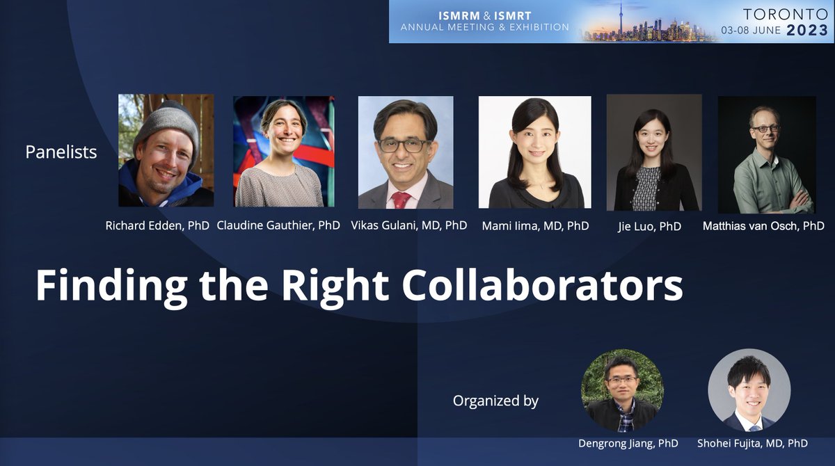 Don’t miss ISMRM’s Secret Session “Finding the Right Collaborators” tomorrow!
June 7, 15:45-16:45@Resonarium | #ISMRM23 | #ISMRM2023