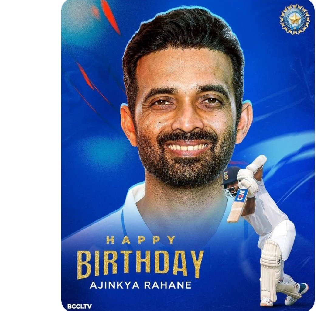   Happy birthday  ajinkya rahane 