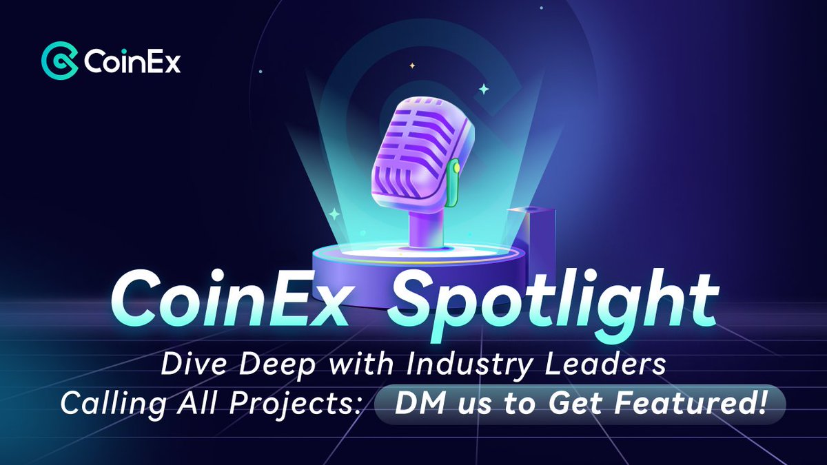 coinexcom's tweet photo. Introducing #CoinExSpotlight to you🎉! In this exciting new series, we will host deep conversations🎙️ with #crypto projects &amp; industry leaders. Get ready for insights, updates, &amp; guidance from those shaping the crypto landscape🚀.

Tag your fav projects here!

#CoinEx https://t.co/pi1SI5EXzv