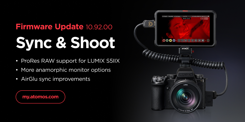 AtomosGlobal's tweet image. AtomOS 10.92.00 for Ninja V/V+ and Shogun Connect brings RAW support for the LUMIX S5IIX camera, new anamorphic options for 1.6x, 1.65x and 1.79x, an AirGlu update and Remote API fixes.

Download AtomOS 10.92.00 for your device at my.atomos.com.

#RAW #ProResRAW #Apple