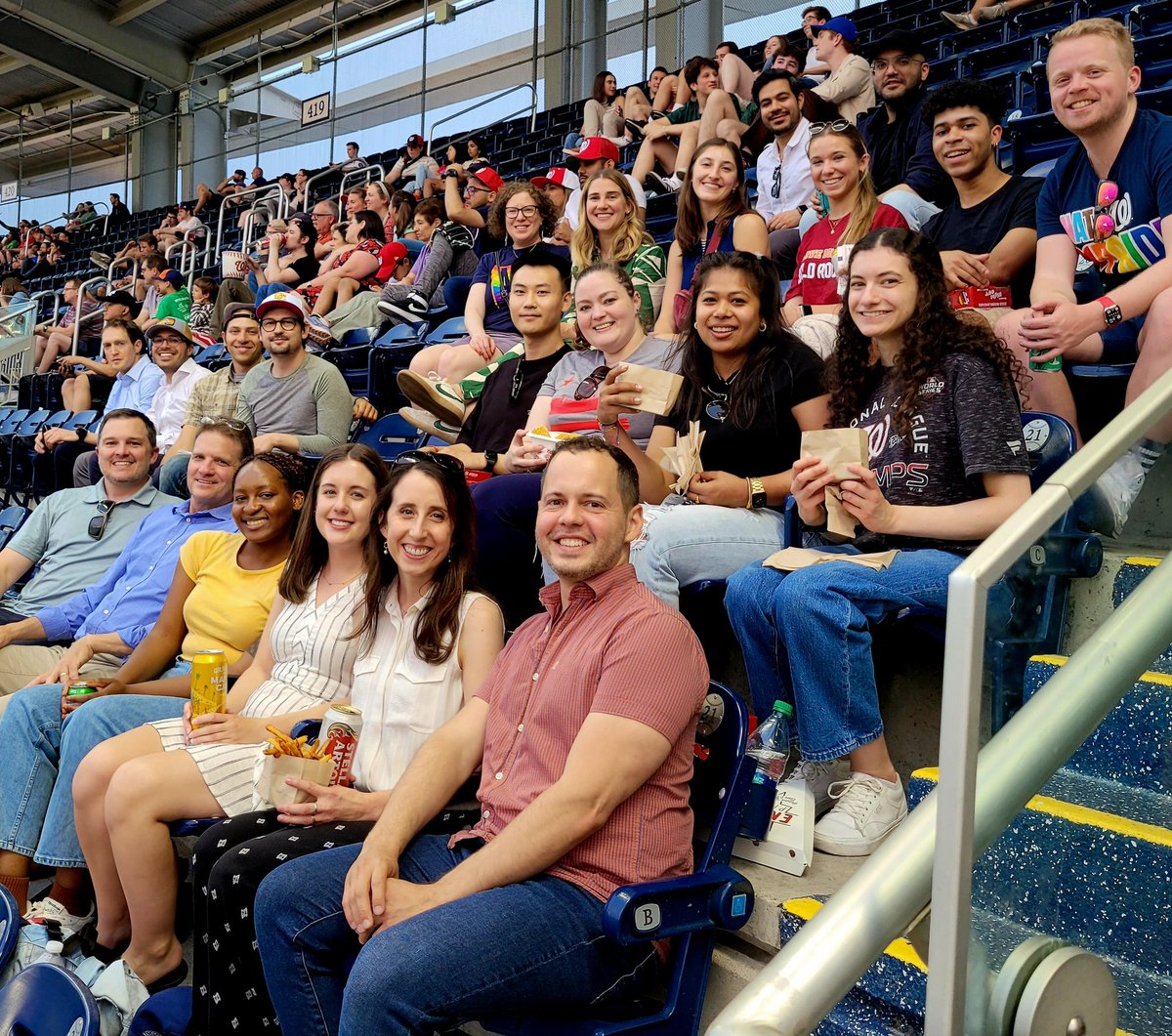 themilman's tweet photo. By bike and train and two via plane (from Atlanta), the @FoursquareITP crew had a blast at the @Nationals game! https://t.co/rH0tsUk4Kj