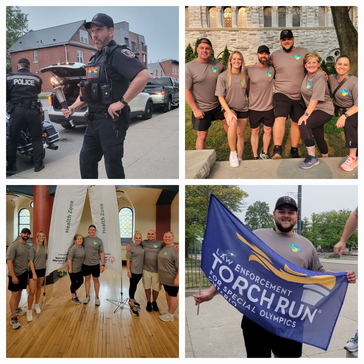 OPP_WR's tweet photo. #OxfordOPP with policing partners from @KingstonPolice @STPSmedia #WellingtonOPP #EssexOPP supporting  @SOOntario athletes in the #finalleg at the opening ceremonies of the Youth Games What an amazing experience! @torchrunontario^pc https://t.co/O9AQ0LLTSE