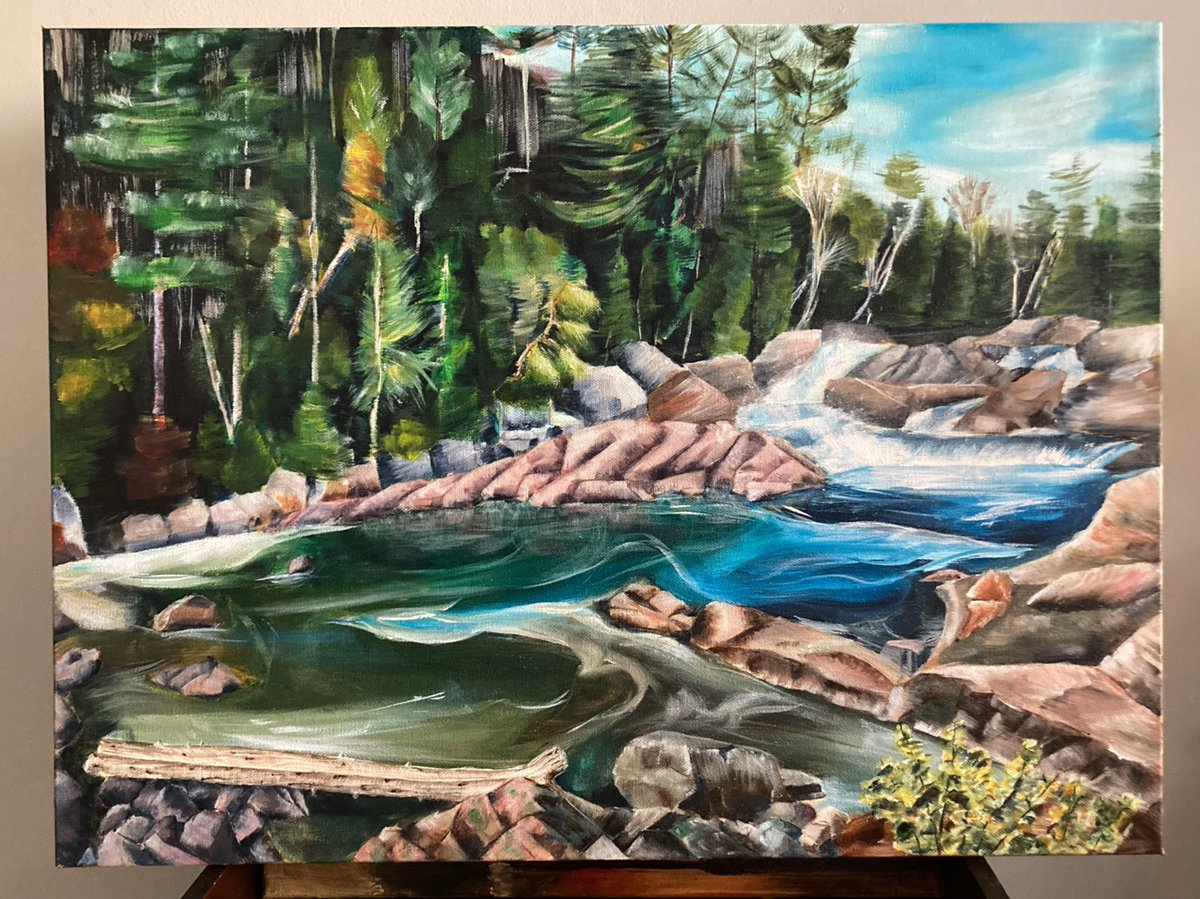 cherryice's tweet photo. Chippewa Falls, 18x24 acrylic. https://t.co/GuQ3Uti7nQ
