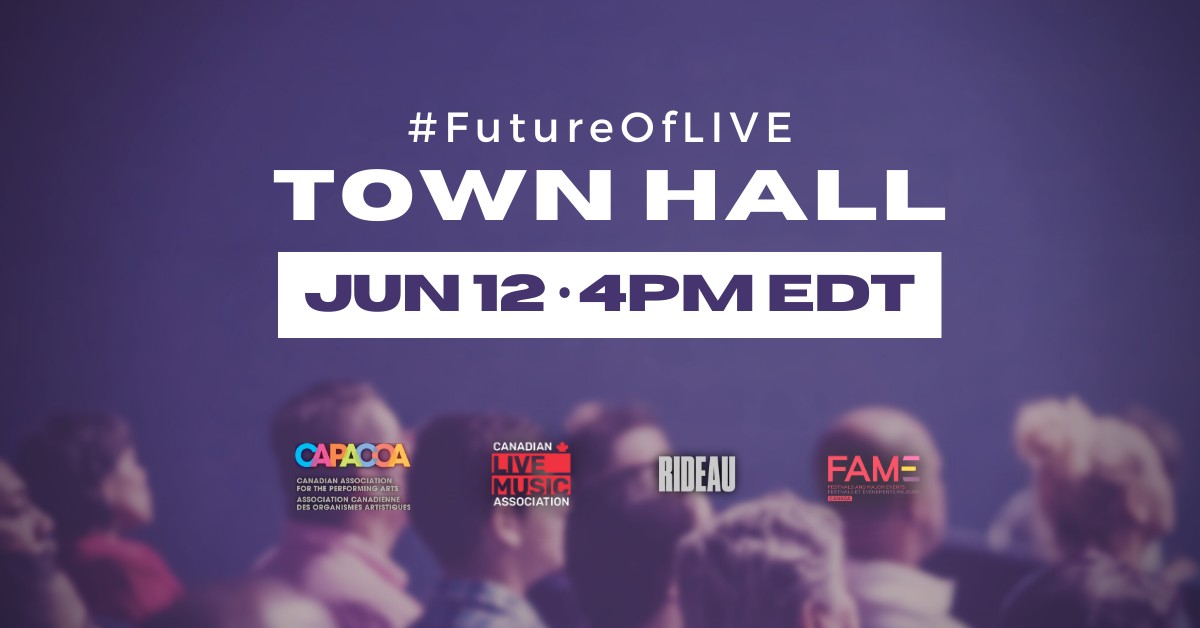 Members of all live performance associations and presenting networks are invited to a #FutureOfLIVE Town Hall on June 12th at 4:00 p.m. (EDT) to discuss the next steps. Together, we will lay out plans for the advocacy campaign that will shift the tide. bit.ly/3qsTrMj