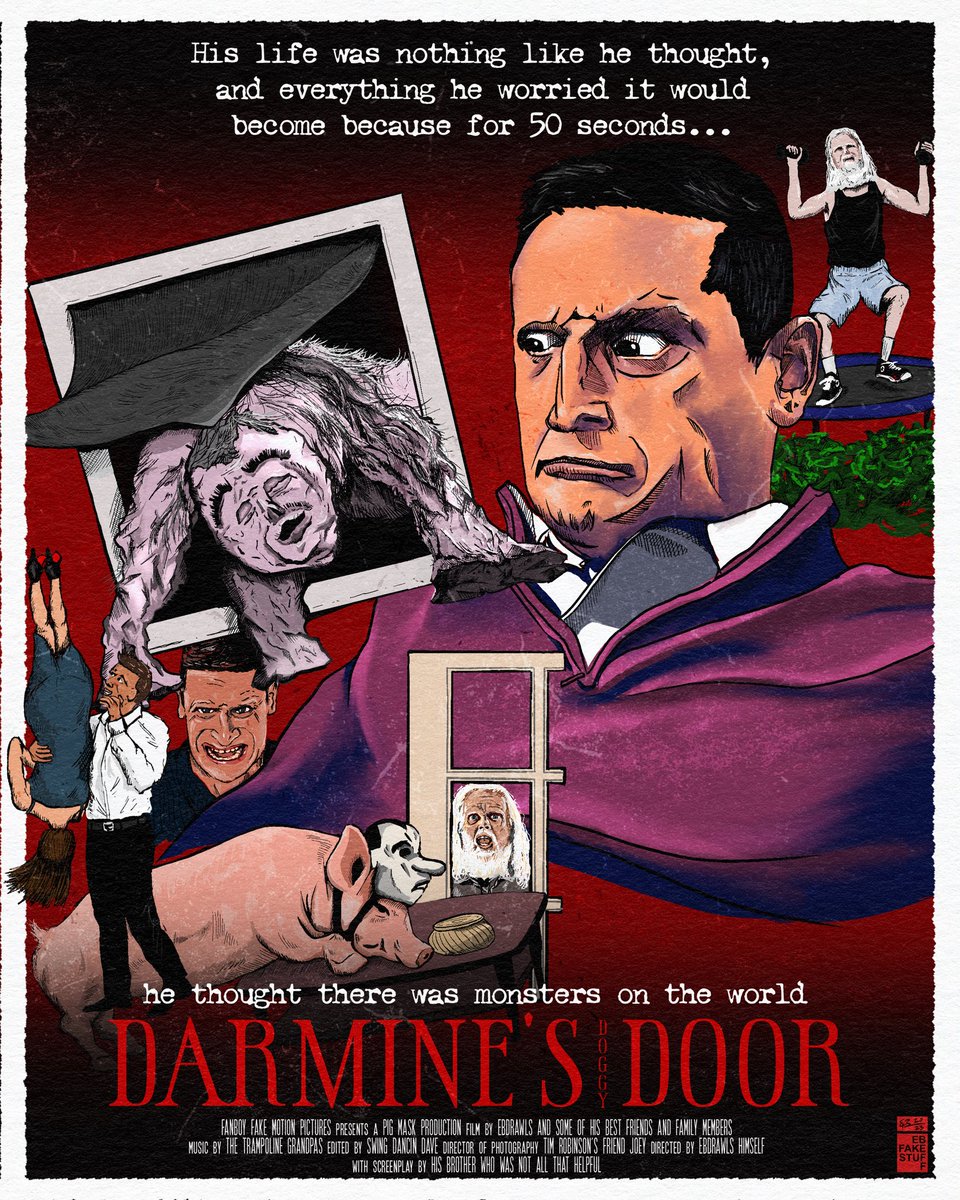 ebdrawls's tweet image. The Darmine’s Doggy Door skit is one of the most impressive and creative concepts out of all three seasons of #ITYSL It could have been an actual horror movie, and maybe this could’ve been it’s poster:
#fanart #IThinkYouShouldLeave #timrobinson