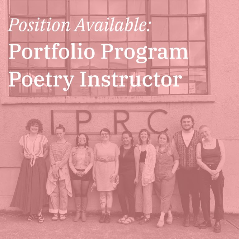 Still accepting applications through Friday for the Portfolio Program Poetry Instructor! iprc.org/position-avail…