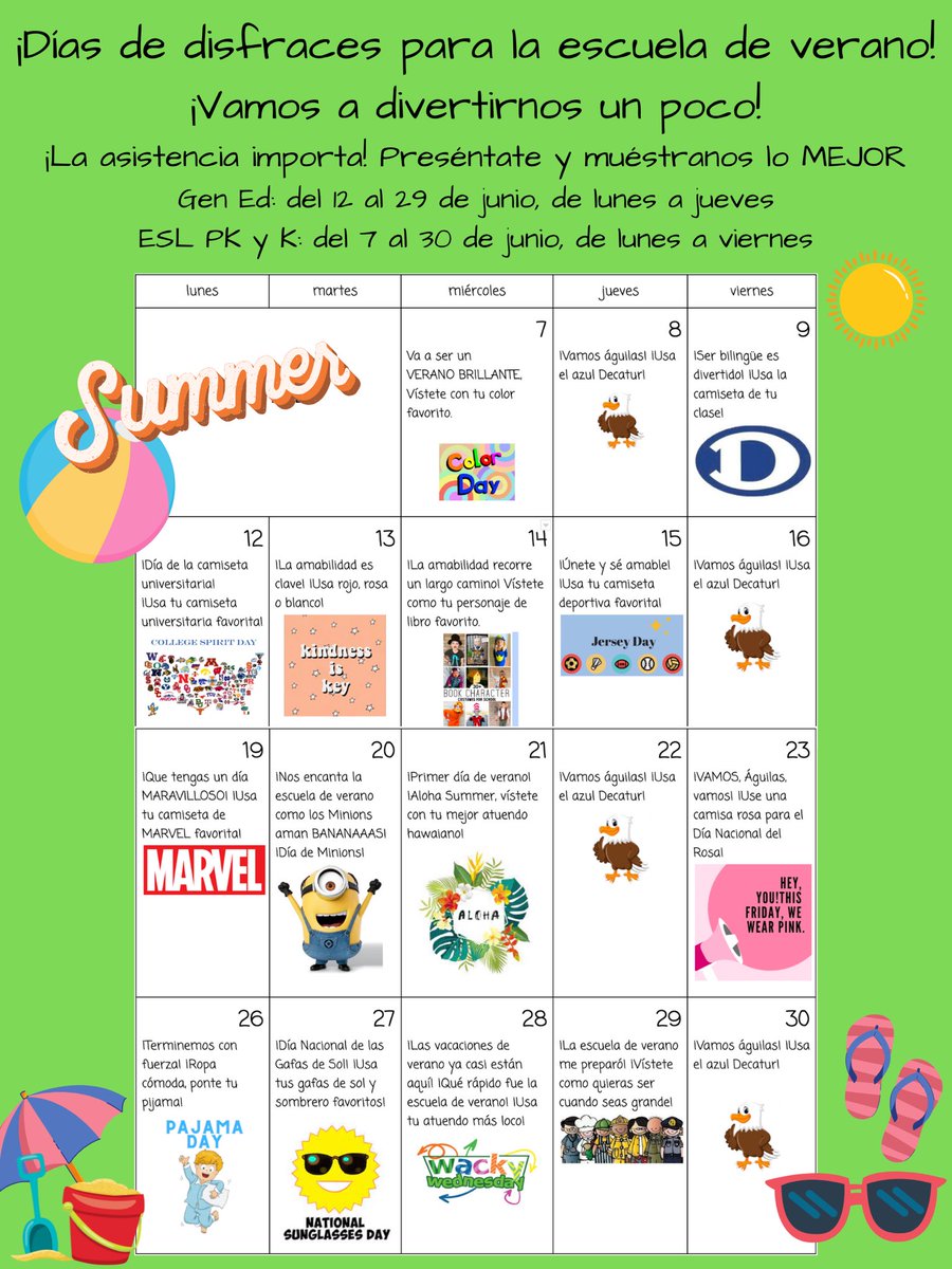 Tomorrow I begin my first admin role as Summer School Principal for the Elementary level! 

Here’s to a fun Summer planned with dress up days and some fun surprises each week! 

Go Eagles!