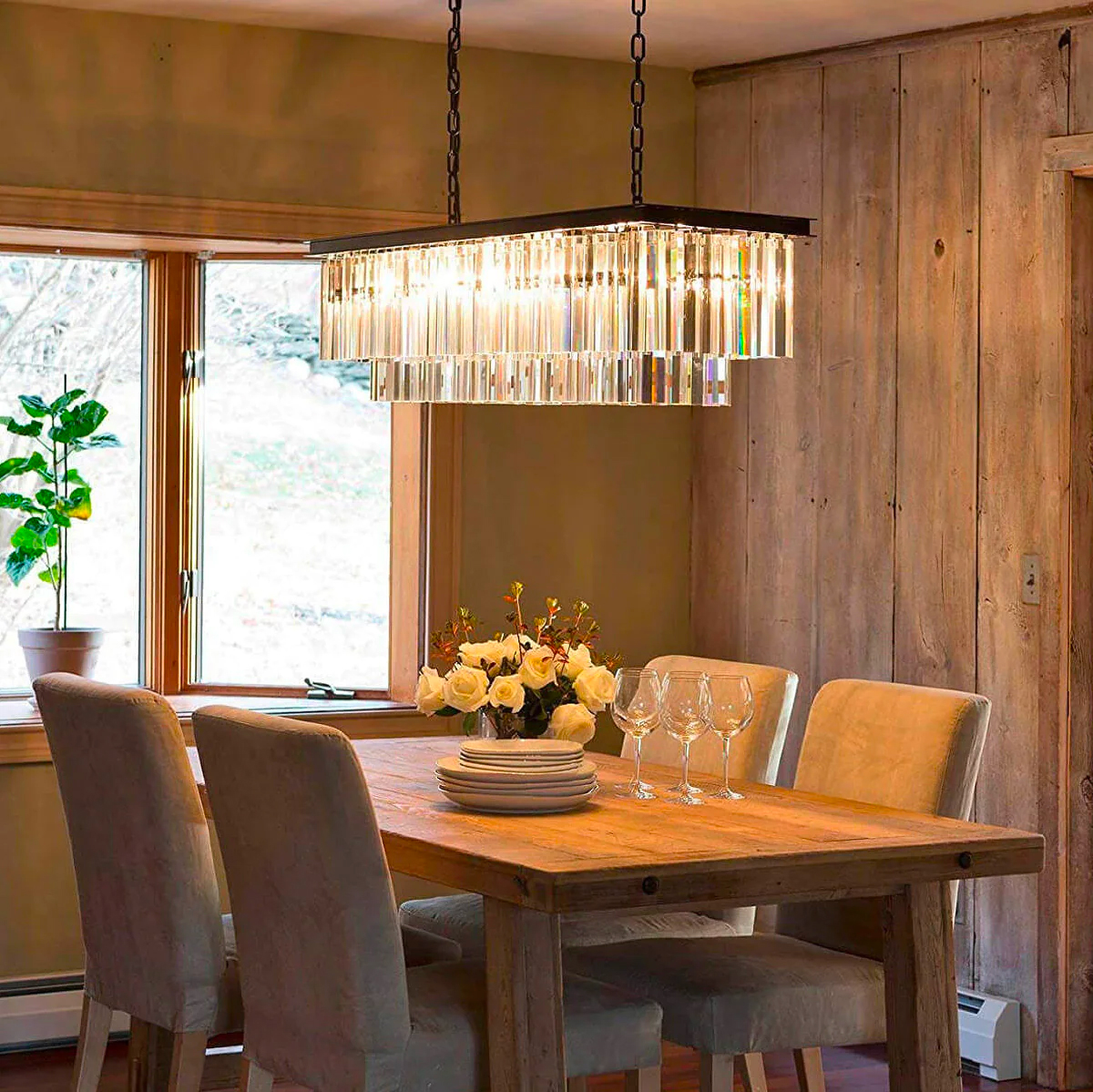 SofaryLighting's tweet image. Enhance your dining room with our Vintage Clear Crystal Chandelier. The shimmering crystals create an elegant and sophisticated atmosphere, adding a touch of glamour. Elevate your dining experience now.sofary.com/collections/ch…
#sofary  #homedecor #lightingfixture #chandelier