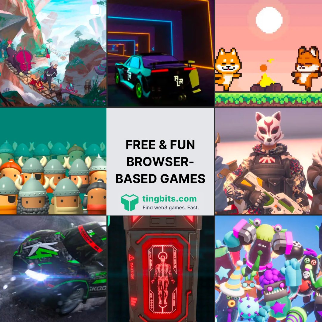 No downloads, all fun! Dive into our list of free browser-based #web3games.👇

@AuroryProject 
@ALeague_Racing
@CryptoFoxesNFT 
@BattleTabs 
@MiniNations 
@k4rally
@cryptoshots_nft
@CryptoMazeApp

Race, strategize, shoot, and more. Compete and win #crypto rewards & #NFTs.🎮…