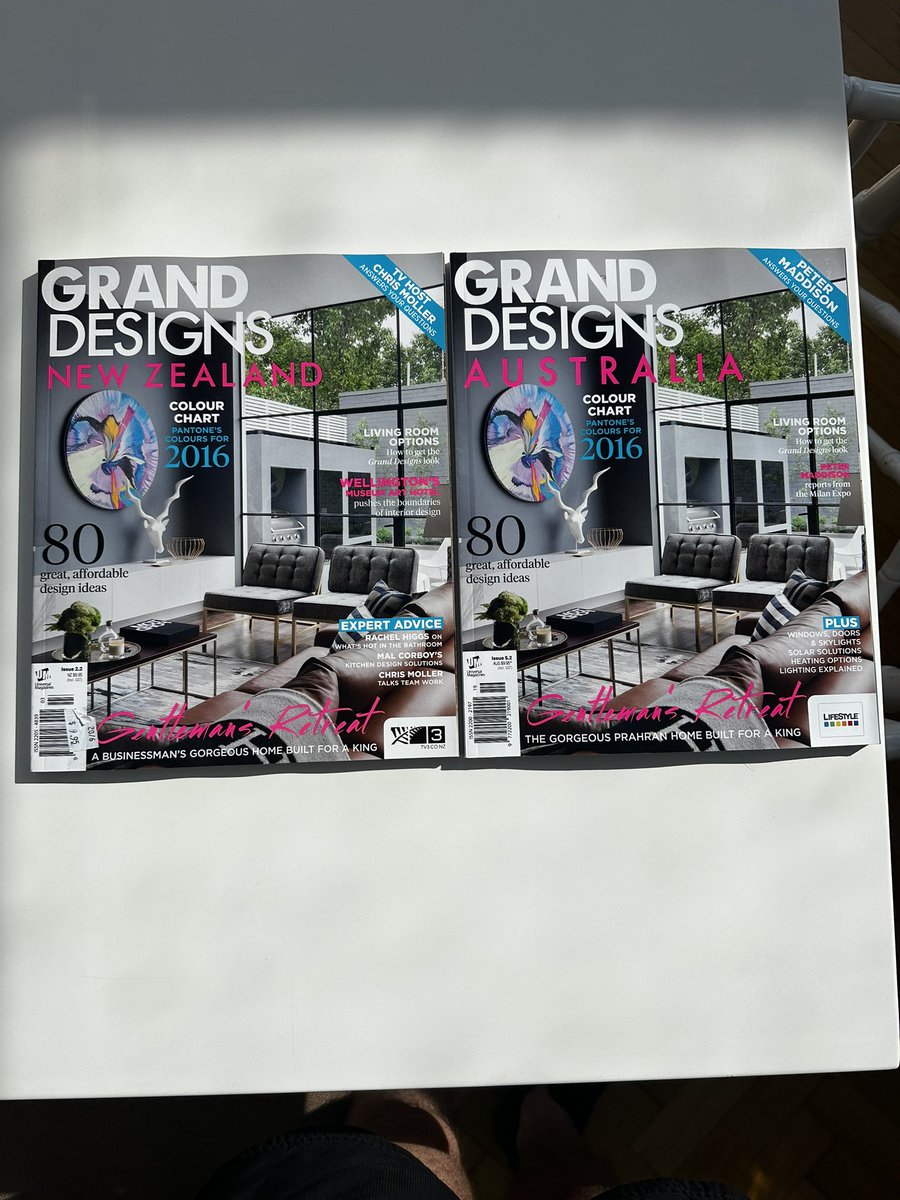 Just found the copies of when my first big home Reno made the cover of both <a href="/Granddesausmag/">GrandDesigns Aus Mag</a> <a href="/granddesignsmag/">Grand Designs Mag</a> in both Australia and New Zealand 😍😍😍