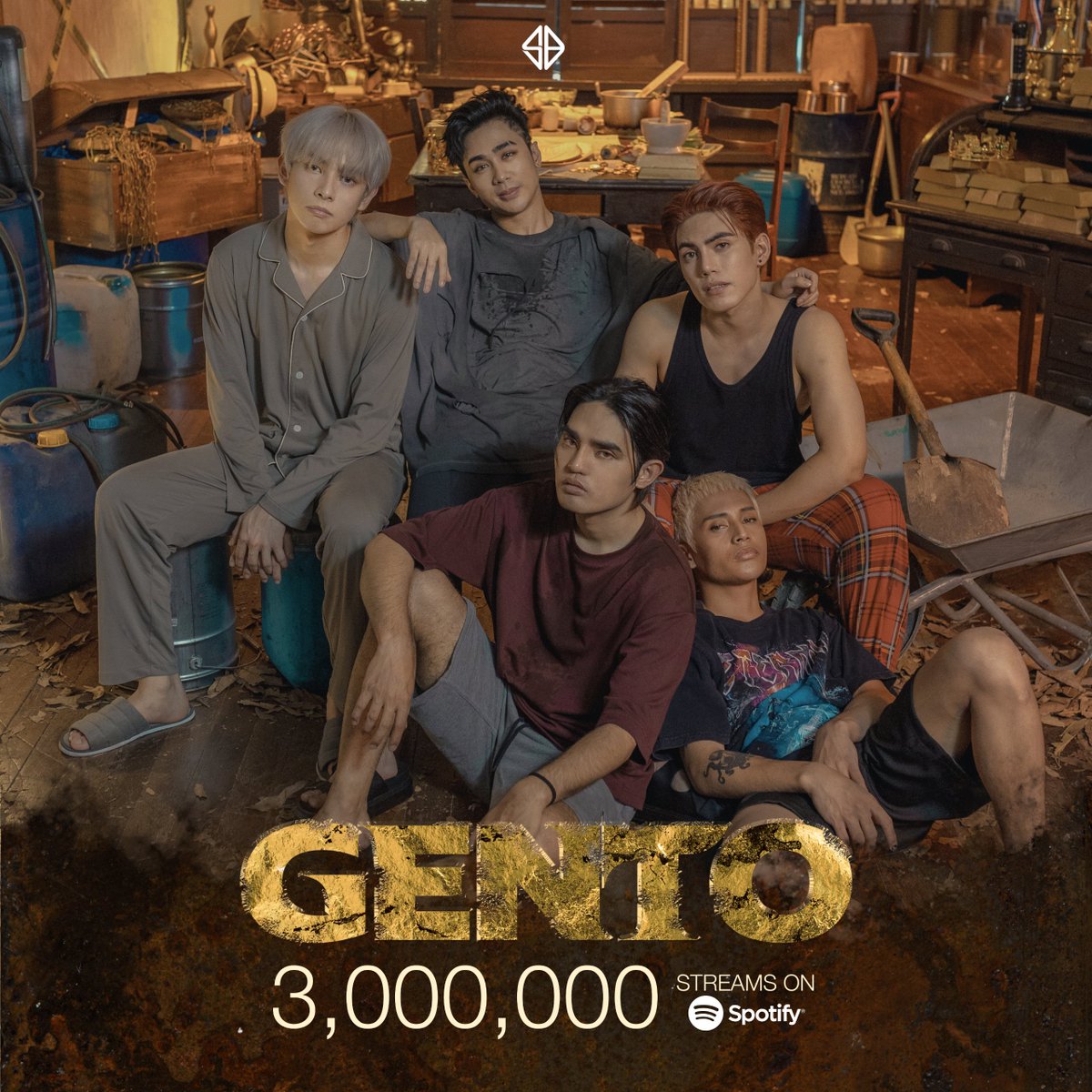 SB19Official's tweet photo. ⚠️ SB19 'GENTO'
3,000,000 streams on Spotify!

It would seem that you can do this all day, everyday, A'TIN. Thank you!

Stream 'GENTO' 🔗 https://t.co/f0DRrTxlf9

#SB19 #PAGTATAG #SB19PAGTATAG
#GENTO #SB19GENTO https://t.co/mxCjzSVrIO