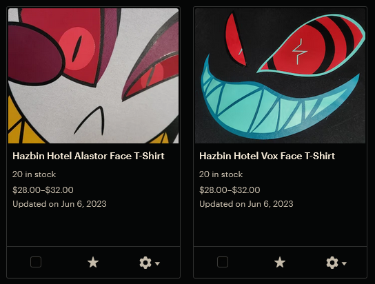 Who's ready for some demon lords at the shop!?
#HazbinHotel #HazbinHotelAlastor #HazbinHotelVox #etsy #etsystore