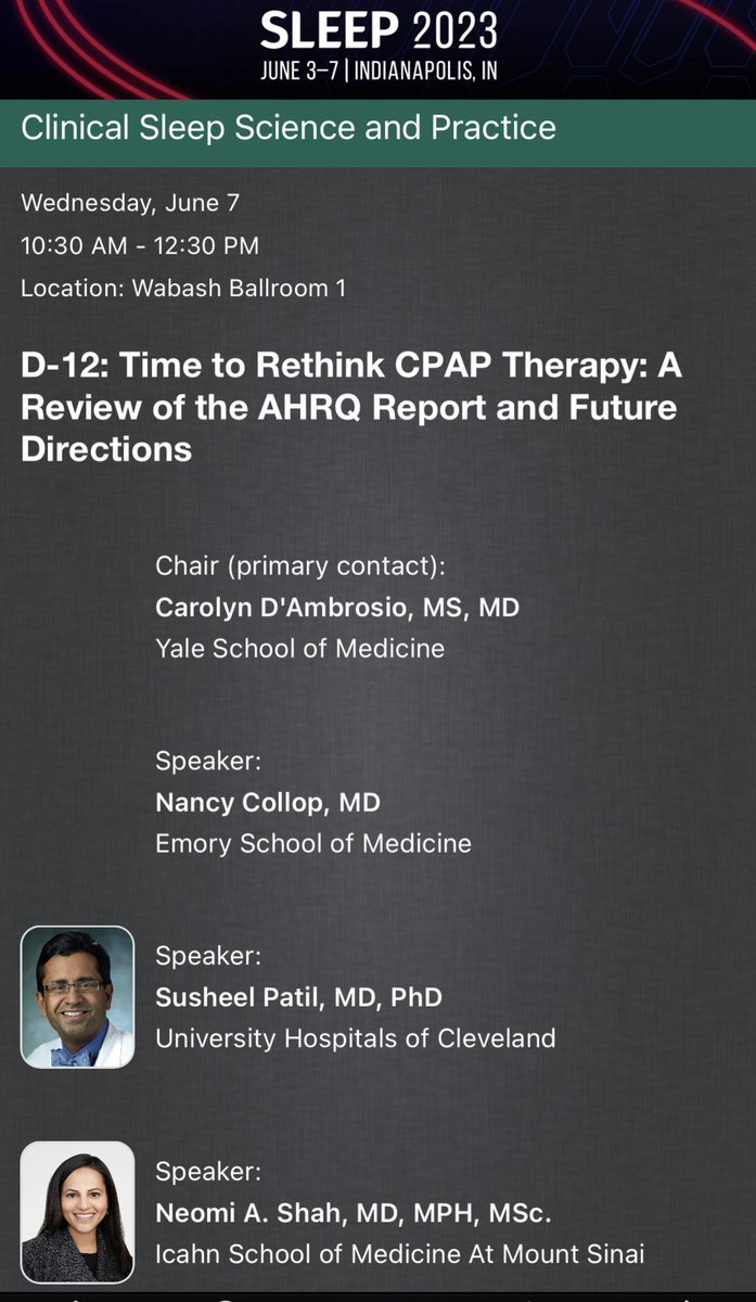 Looking forward to this session tomorrow where I will discuss “Not all OSA is the same” and discuss recent evidence on endotypes and phenotypes of OSA.