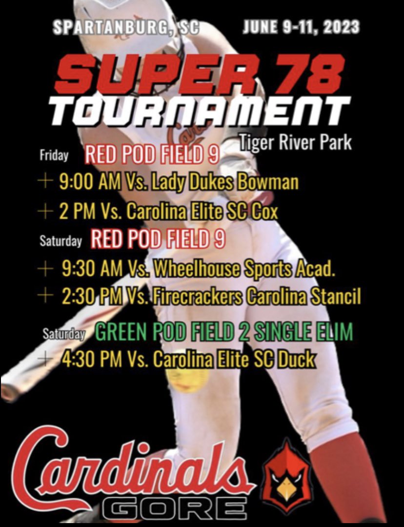 Come out and watch our cardinal gore girls this weekend! #cardsup