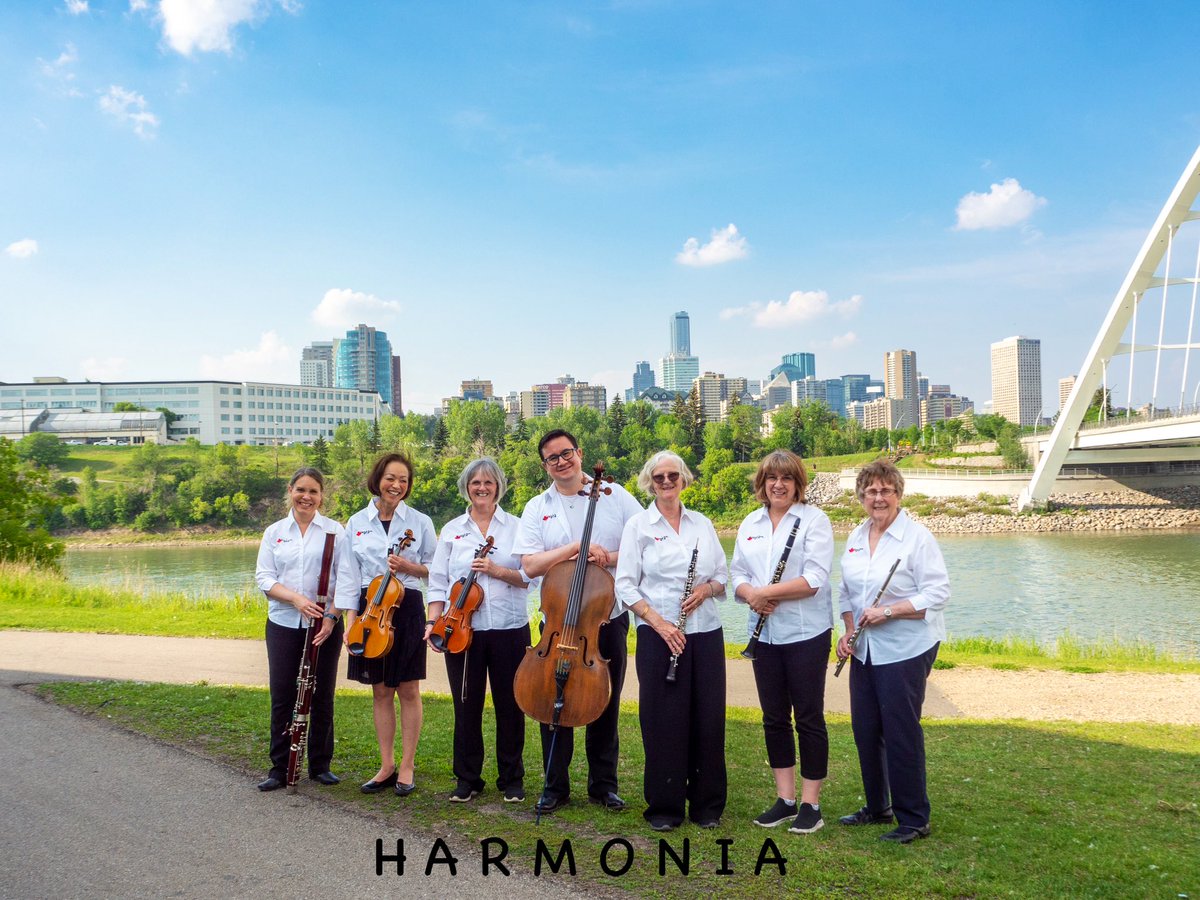 HarmoniaYEG's tweet photo. Hello #Twitter!
We are Harmonia - an #Edmonton based ensemble of musicians with the drive of bringing live music to those in our communities who can’t readily access live music.
#yeg #harmoniaYEG #yegarts #yegmusic #TuesdayBlessings #TuesdayFeeling #tuesdayvibe #firsttweet https://t.co/66yA0izeiL