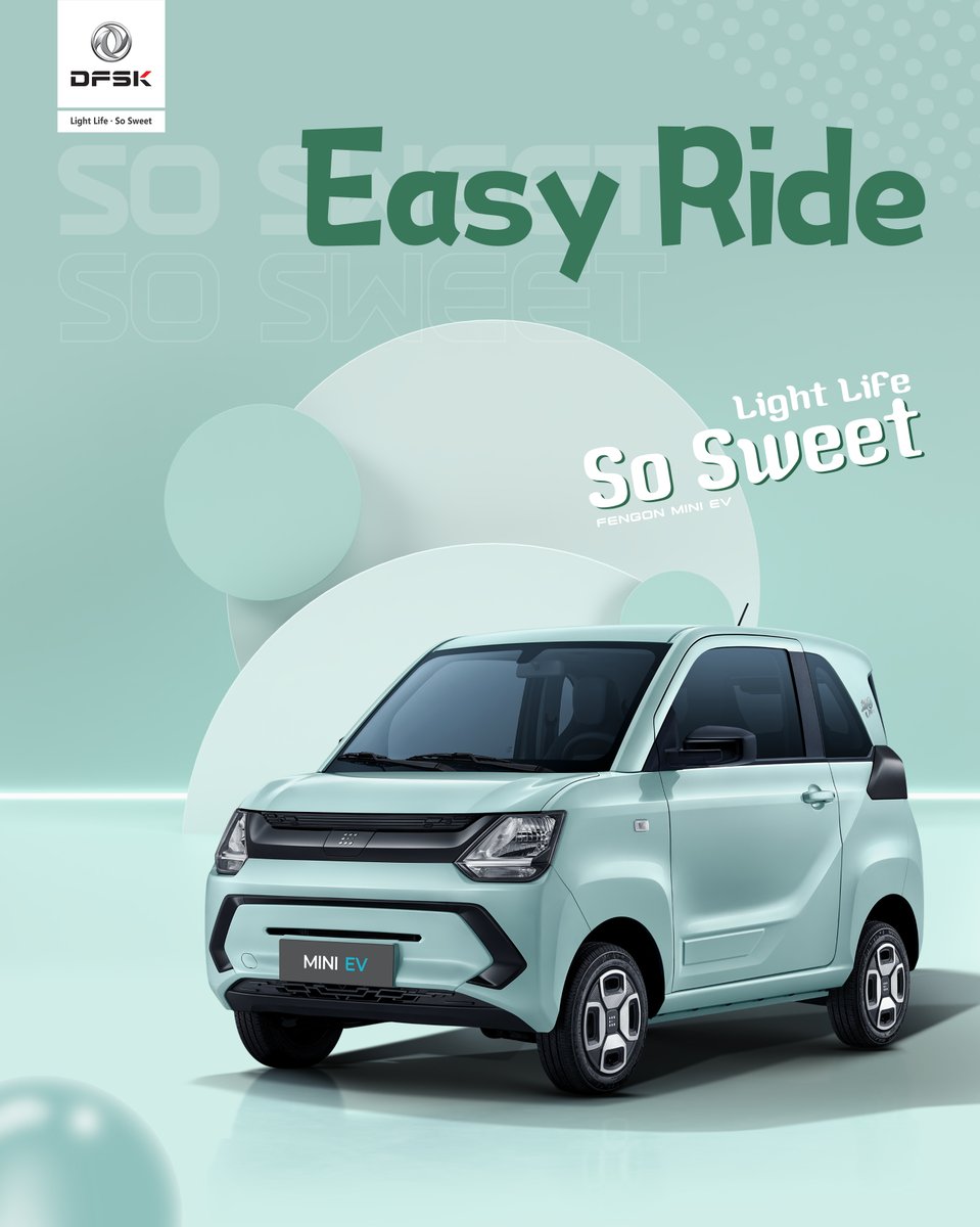 DFSKOFFICIAL's tweet image. Make your life sweet and colorful like candies, this is DFSK MINI EV. 💚
__
Further info: dfsk.com
#MINIEV #EV #DFSK #DONGFENG #FENGON #Electricvehicle #Electricvehicles #Evehicle #Emobility #Vehicle #Motor #Auto