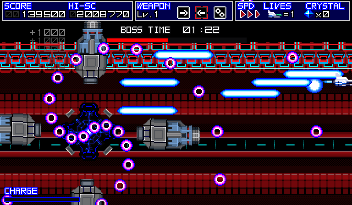 Terarin55's tweet image. ハイスピード横スクロールＳＴＧ！「Terra Flame（テラフレイム）」好評発売中！

3種類の武器の切り替え、溜め打ちを駆使して、高速展開するステージを駆け抜けろ

オンラインランキング対応、キャラバンモード搭載

store-jp.nintendo.com/list/software/…

#NintendoSwitch #TerraFlame