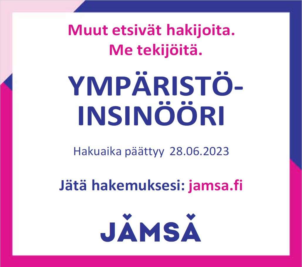 Olisitko juuri Sinä meidän uusi #ympäristöinsinööri 🤩 kuntarekry.fi/fi/tyopaikat/y… 
#rekry #työpaikka #jämsä #himosjämsä