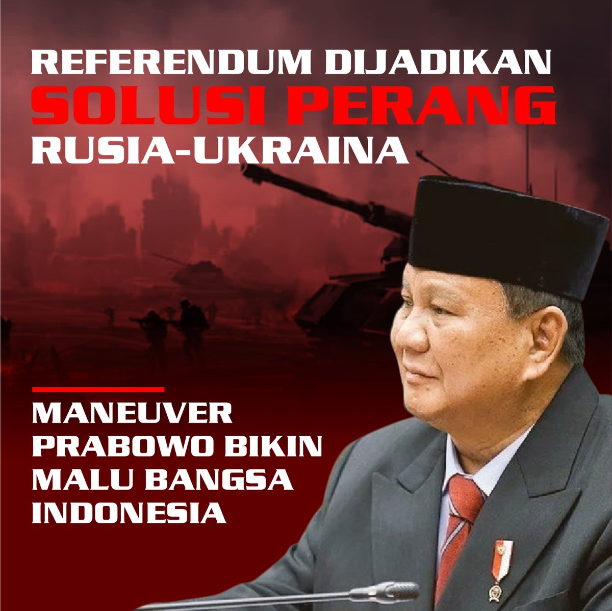 Terbiasa bertindak sendiri dan mengambil keputusan tanpa meminta pertimbangan atau pun berkoordinasi dengan yang lain hingga membuat langkah yang memalukan Indonesia.

#PrabowoMemalukanJokowi