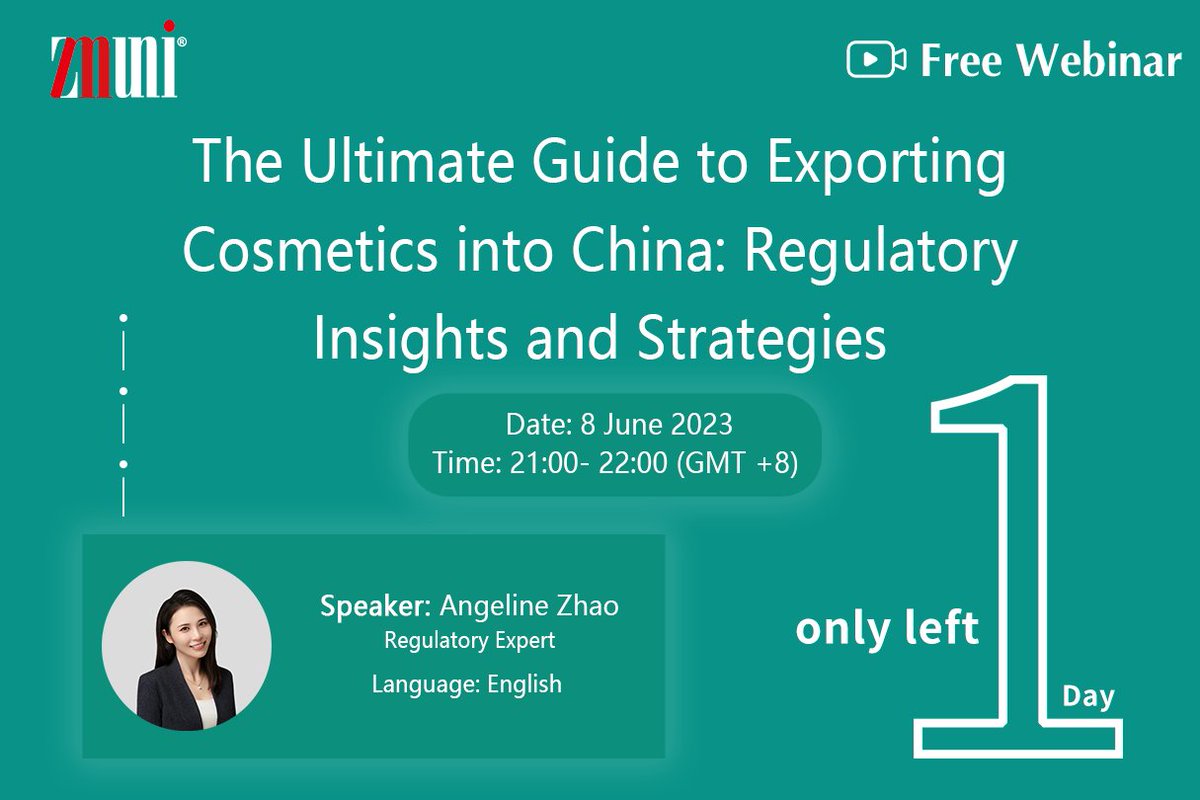 🤩Attention #cosmetic brands! Are you planning to expand your business to #China but unsure about the #regulatory requirements and #animaltesting policies? ❤️Join our upcoming webinar!

zmuni.com/en/events/ulti…