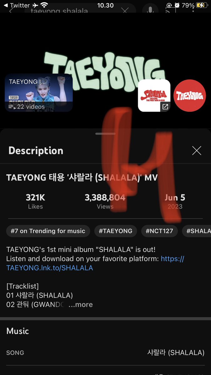 @taeoxorii Hii thank you kak udah ngadain GA. Semoga sukses selalu. Izin tag bestie ☺️ @tomlinsonw_ @ravkenclaw_ @icharrr_ 

SOLOIST TAEYONG DEBUT 
#SHALALA_OutNow
#샤랄라한_태용_솔로_6시