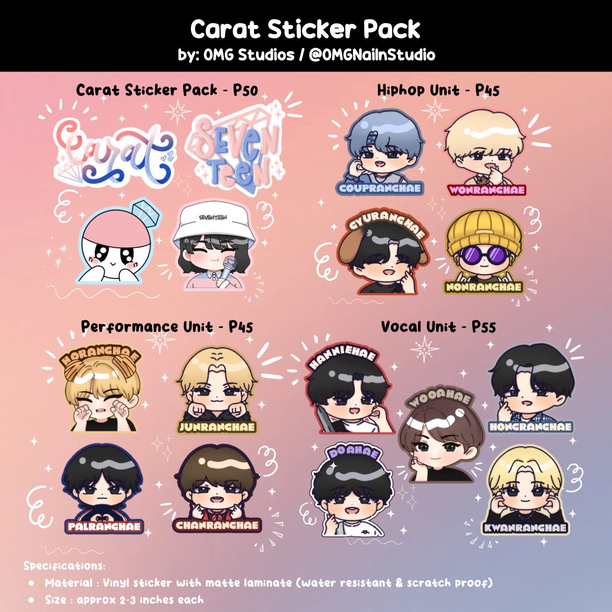 OMGNailsnStudio's tweet photo. I’ll be joining #ITigerUHoshi CSE this June 18th! I’ll be opening sticker pre-orders for claiming during the event. You may refer to the photos below for all available products. 

Pre-order is open until June 14 only

See you there fellow horangdans, horanghae🐯💛 https://t.co/P4J947wBN6
