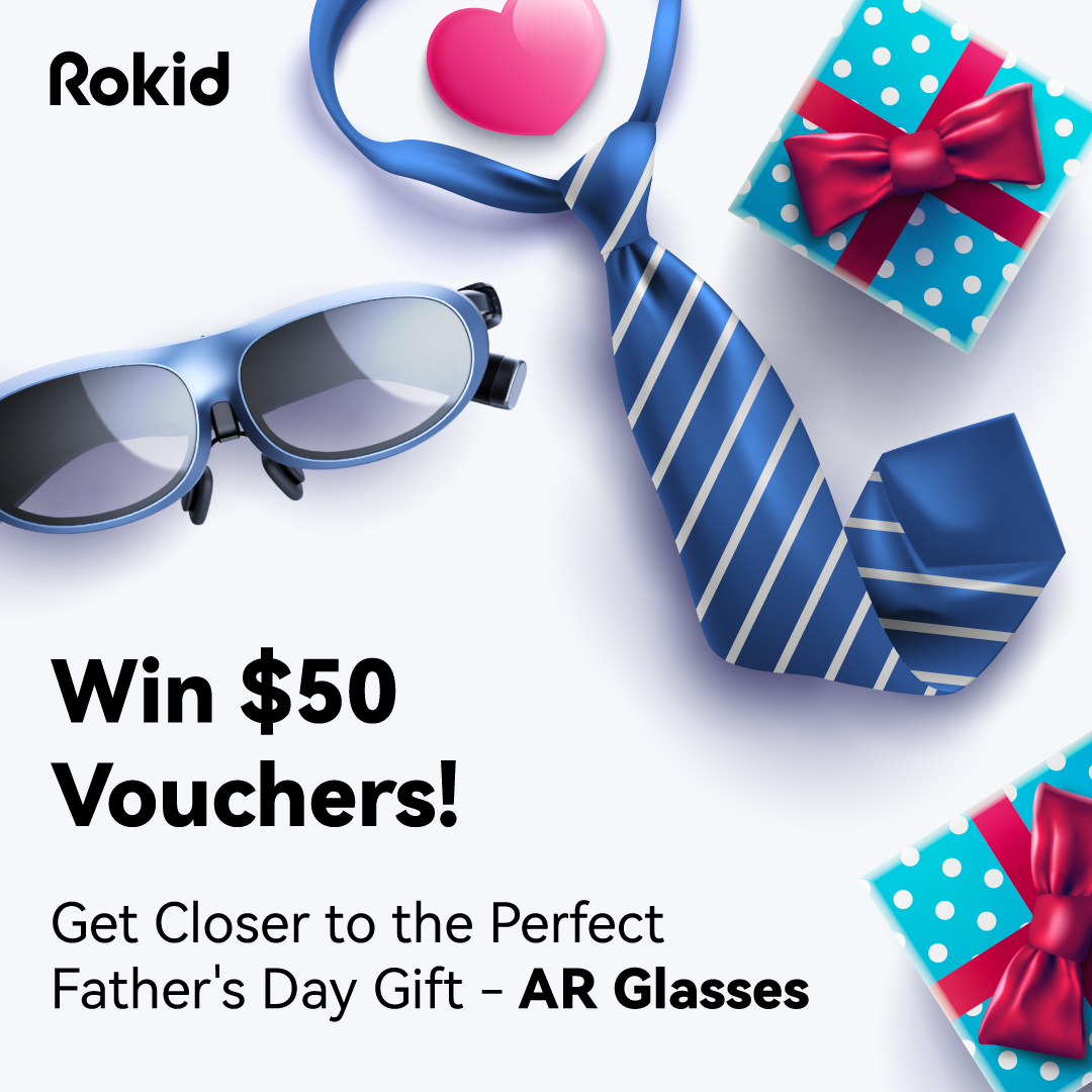 Father's Day Giveaway! 🎉 We're offering 3 coupons worth $50 each for the incredible Rokid Max AR glasses (original price $439). 🕶️

To enter:
1⃣Follow us
2⃣RT & comment why you want to gift your dad these amazing AR glasses

Winners announced on June 12.

 #fathersdaygiftideas