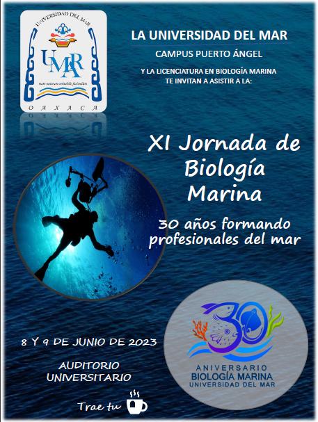 UMAR_SUNEO's tweet image. Este 08 y 09 de junio, se invita a la comunidad universitaria a asistir a la XI Jornada Académica de Biología Marina en la Universidad del Mar, campus Puerto Ángel. 🌊🐋🐡🦀🦑

#SOYUMAR #UMAR #SUNEO #Investigación #EducaciónPública #EducaciónDeCalidad #Educación #Oaxaca