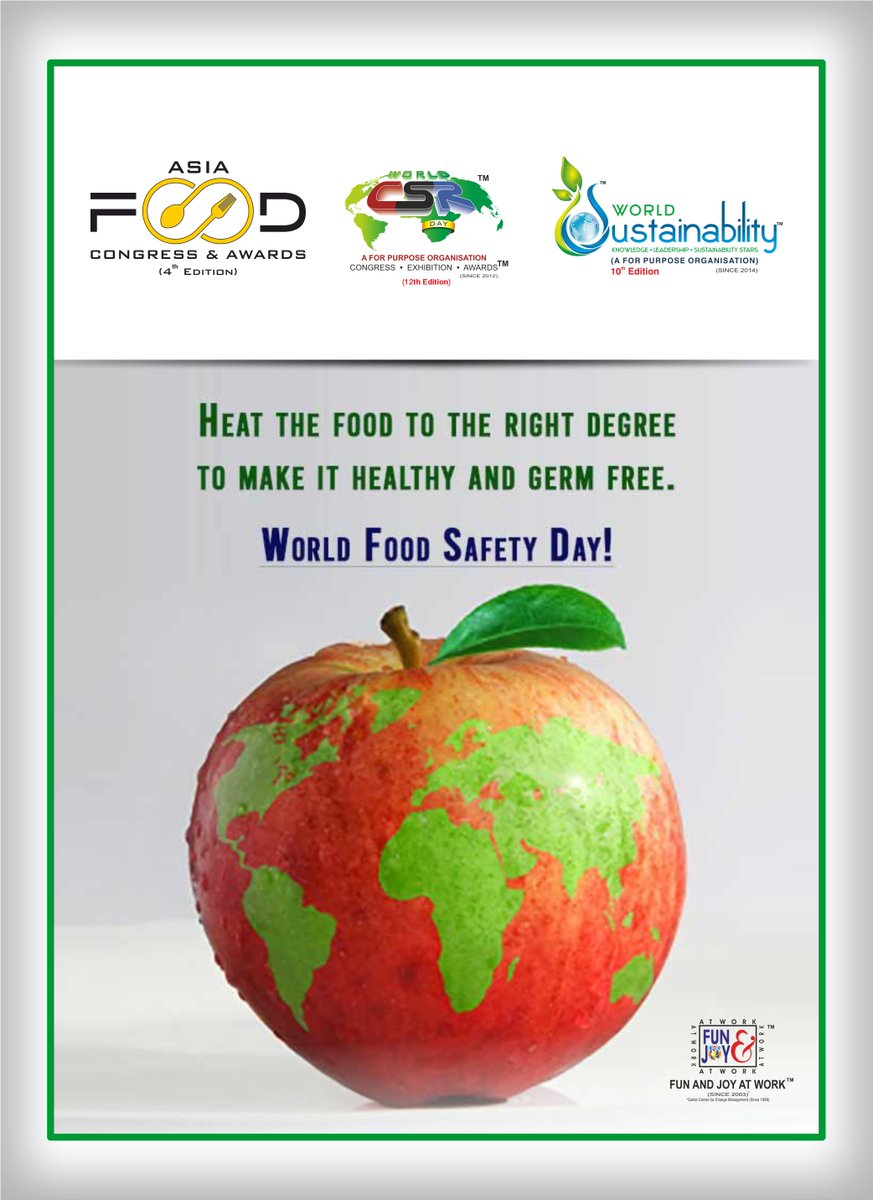 🍲Today is World Food Safety Day

#FoodSafetyAwareness #foodsafety #foodsafetyculture #WorldFoodSafetyDay