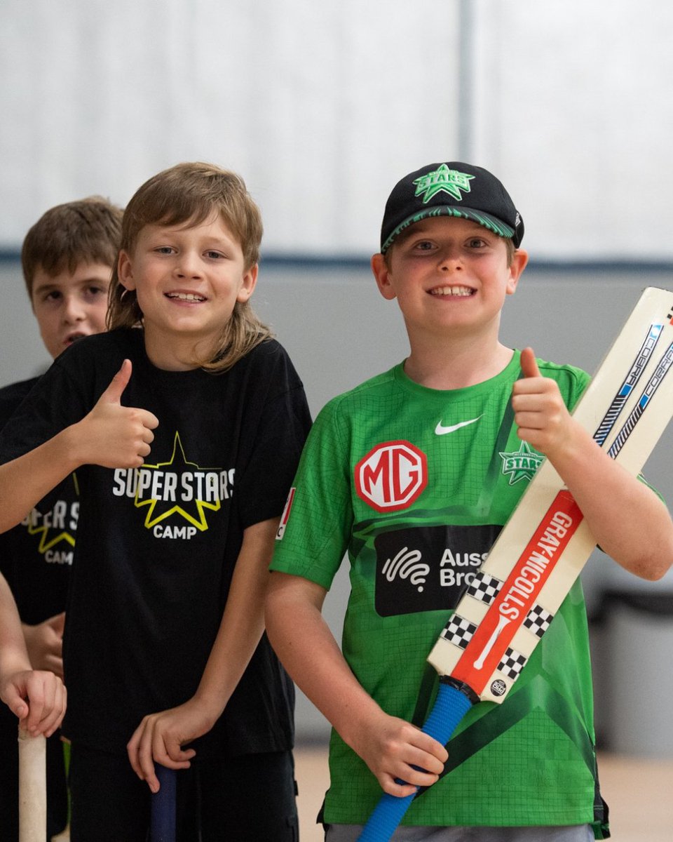 School holidays are just around the corner! 😀

@StarsBBL and @RenegadesBBL are holding holiday programs across the state throughout June and July.

Don't miss out! Book now 👇

🟢 melbournestars.com.au/holidaycamps
🔴 melbournerenegades.com.au/holidaycamps