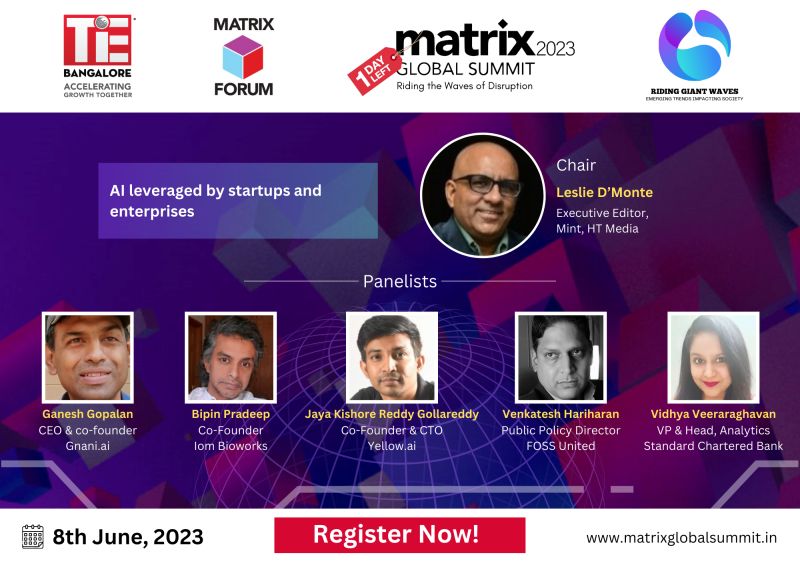 yellowdotai's tweet photo. π‘π΄NamaskΔra Bengaluru! Catch, @_jayakishore, at the #MatrixGlobalSummit alongside industry experts for the latest and greatest in all things AI!
π Register TODAY: https://t.co/FBCMuBYkQB
@TiEBangalore @Matrix_Forum
@GnaniAi @FOSSUnited @StanChartIN @livemint #generativeAI https://t.co/2WRMPOlUoJ