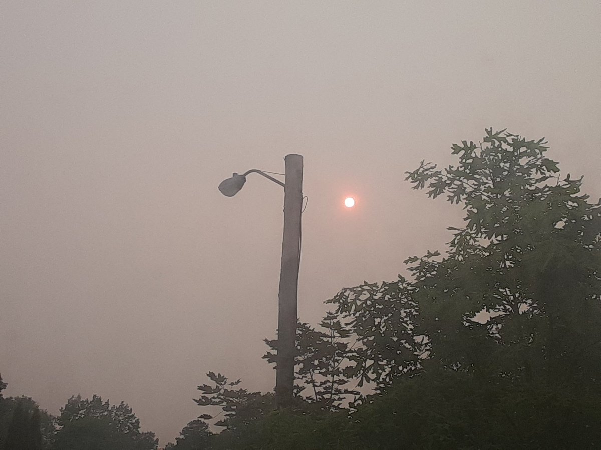 Hazy smoky skies #Massachusetts