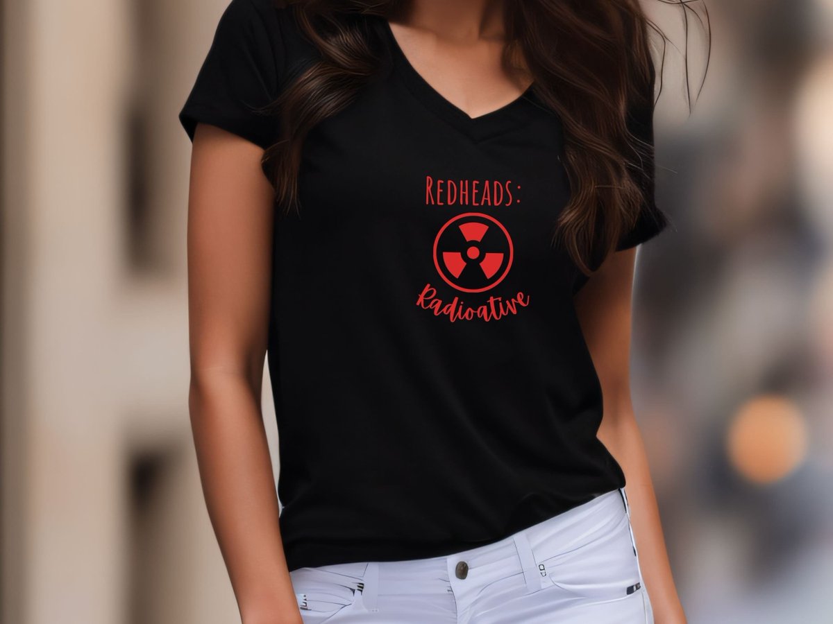 Excited to share the latest addition to my #etsy shop: Redheads: Radioactive, Short Sleeve V-Neck Tee etsy.me/45IelqS #funnyredhead #redheadshirt #womensshirts #giftforredhead #redheadtshirt #redheadgirl #birthdaygift #ginger #gingergirl