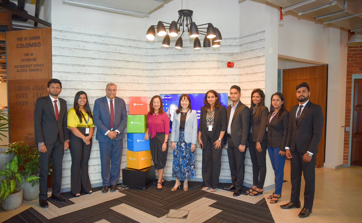 ThilankaH's tweet photo. Welcomed Her excellency @USAmbSL  at @microsoft office last week. Top two teams from #SriLanka who took part in the @MSFTImagine world finals joined the occasion to showcase winning solutions. Talent we hav is world class &amp; delighted to be creating global opportunities for them. https://t.co/m8lJGcStBC