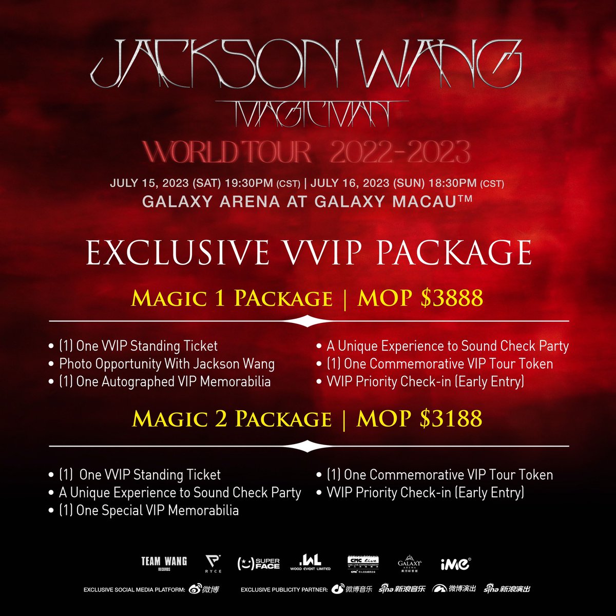 TEAM WANG records on Twitter "JACKSON WANG MAGIC MAN WORLD TOUR 2023