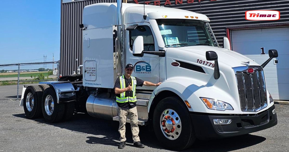 Trimac_Trans's tweet photo. Nothing like a shiny new ride! Mehdi Anouari, a company driver for B&B Transport in Val-Joli, Quebec, just picked up his new truck, a 2023 Peterbilt 579. Congratulations Mehdi on your new truck and thank you for your dedication to trucking!
#BandBTransport #Trimac #newtruck https://t.co/WxuuZAxjKr