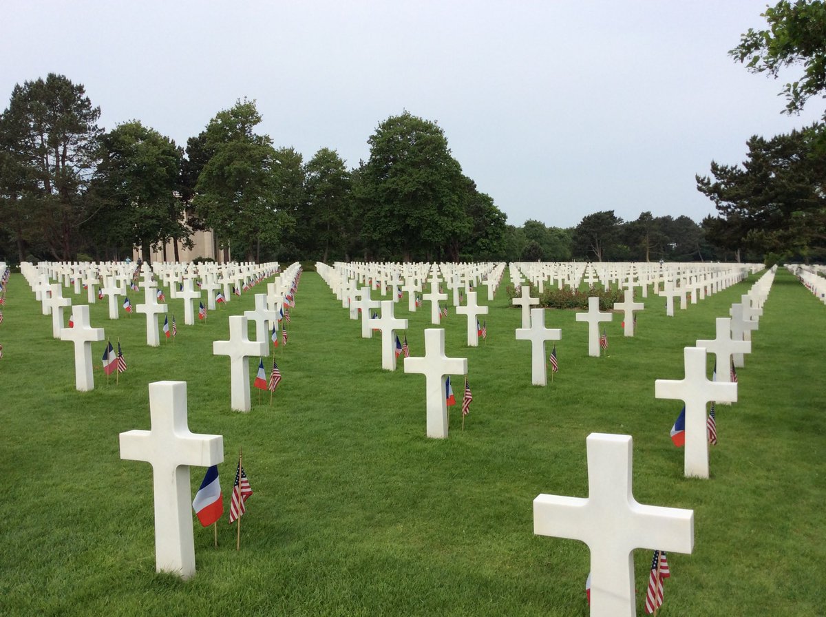 The American cemetery on a bluff above Omaha beach. A stark reminder, on this 79th anniversary of D-Day, of the sacrifices of the greatest generation on June 6th, 1944 &amp; the days that followed in Normandy.