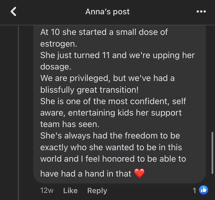 TranshausenFile's tweet photo. Young boy with a speech delay is socially transed at 6, puberty blocked at 9, admissioner estrogen at 10. His mother is a mod of “Transgender Parenting” on Facebook. This never happens though. https://t.co/hgNOU51N4y