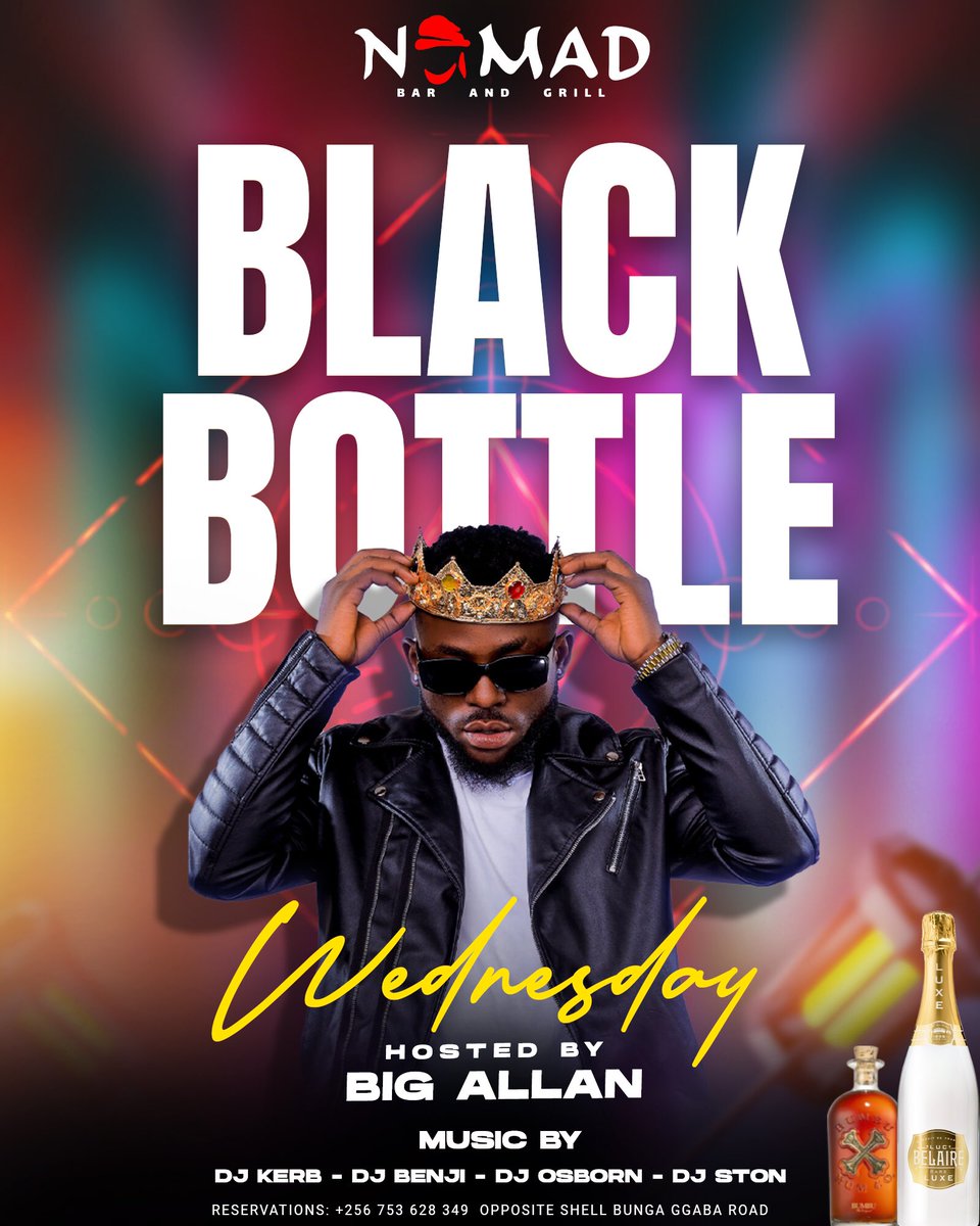 NOMAD_KAMPALA's tweet photo. The shindig of the week is finally back again...@iambigallan controlling proceedings...it's a @official_belaire_uganda affair...let's pop those bottles tonight! 🍾 https://t.co/JshU0iasPI