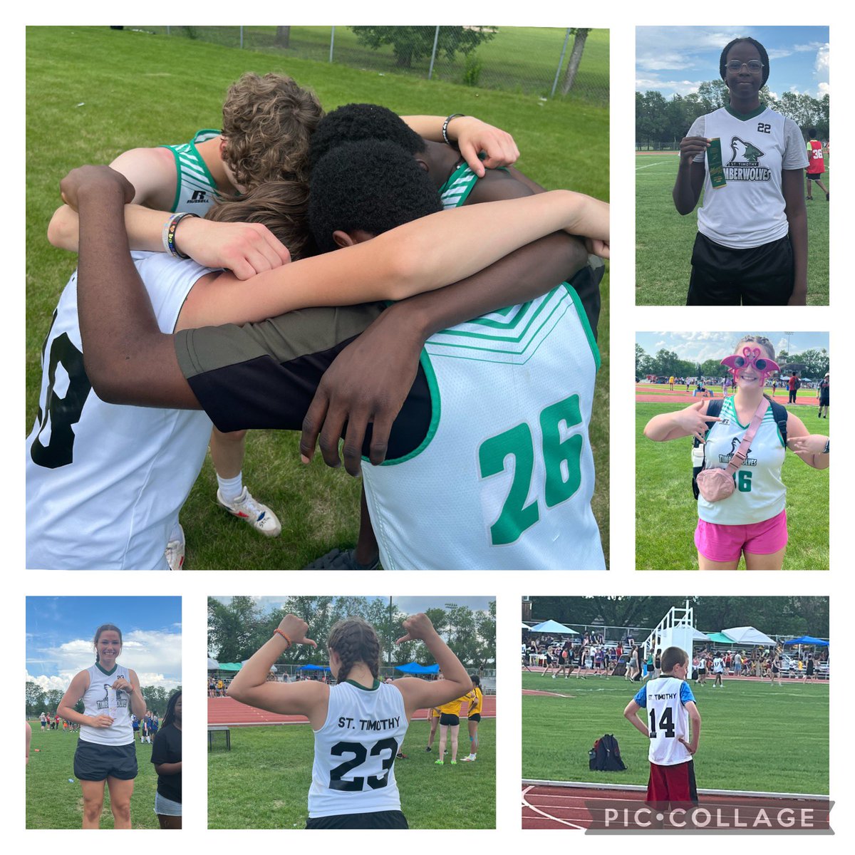 StTimothyRegina's tweet image. 📣😀 Proud of our Timberwolves after Day 1 of Track! Our kiddos showed tremendous grit, teamwork &amp;amp; sportsmanship… &amp;amp; we had fun!🙌Awesome group of kids representing St. Timothy at cities!❤️#TimberwolfProud
