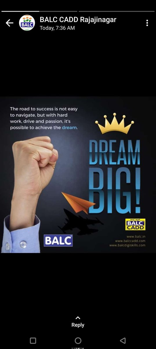 Every Step You Put Leading To The  Success, But The Achieving That Success Is The Big Thing ....... Dream Big....
#balc
#education
#programmingcourses
#Professionalcourses