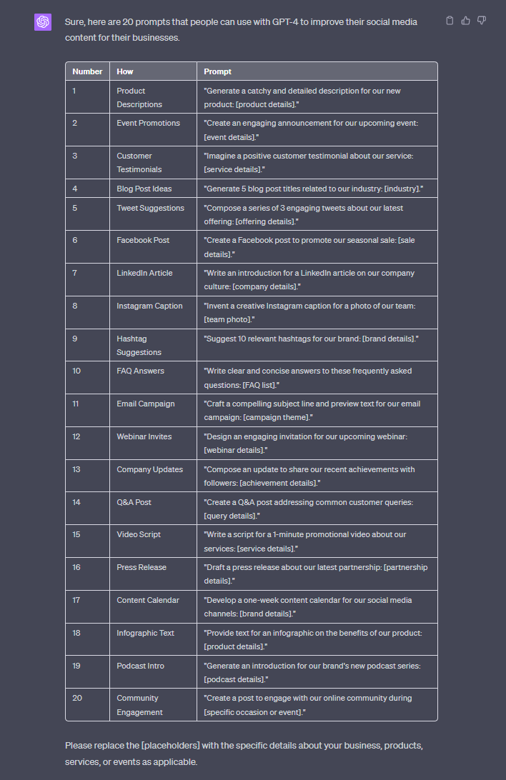 20 prompts by ChatGPT...      

You can use to create UNLIMITED content.  

Copy/past below🧵