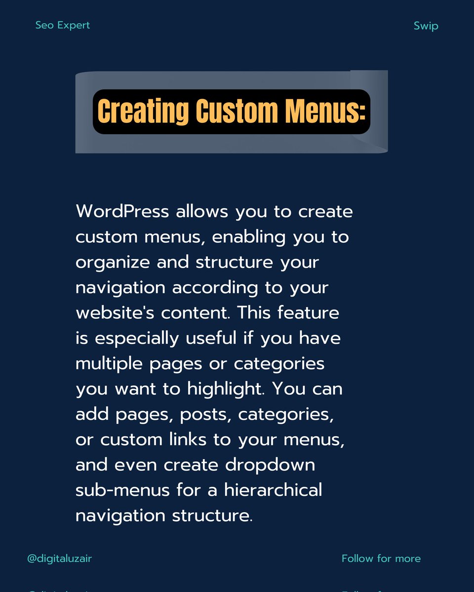 AkUzairAhmed11's tweet image. 🔥 Personalize your WordPress website like never before! 💻✨
Discover the ultimate guide to customizing your WordPress site to reflect your unique style and brand. 💪✨

#WordPress #WebsiteCustomization #PersonalizationGuide #WebDevelopment #CodeHighlights