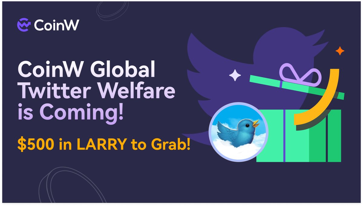 CoinWOfficial's tweet photo. 🎈To celebrate $LARRY Listing by #CoinW

🎁 Up to $500 in LARRY GIVEAWAY! 🎁
⏰ Event period: June 7th, 2023 - June 14th, 2023

1⃣️ Follow @CoinWOfficial, @CoinWZH & @Larry_ether
2⃣️ Join https://t.co/Fm5PucDjg3
3⃣️ RT + tag 3 friends
4⃣️ Complete: https://t.co/7NFHV78Zzg

🥳 Finish all the entries to win $5 in LARRY each!
#Giveaway