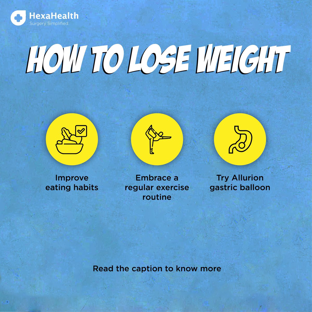 Apart from physical wellness, weight-loss can help mental & emotional well-being too! Call 63665 27831 to consult!

#HexaHealth #WeCARE #HealthyLife #FamilyHealth #surgery #surgeons #bestsurgeons #obesity #obese #weight #weightgain #weightloss #fatloss #Allurion #gastricballoon