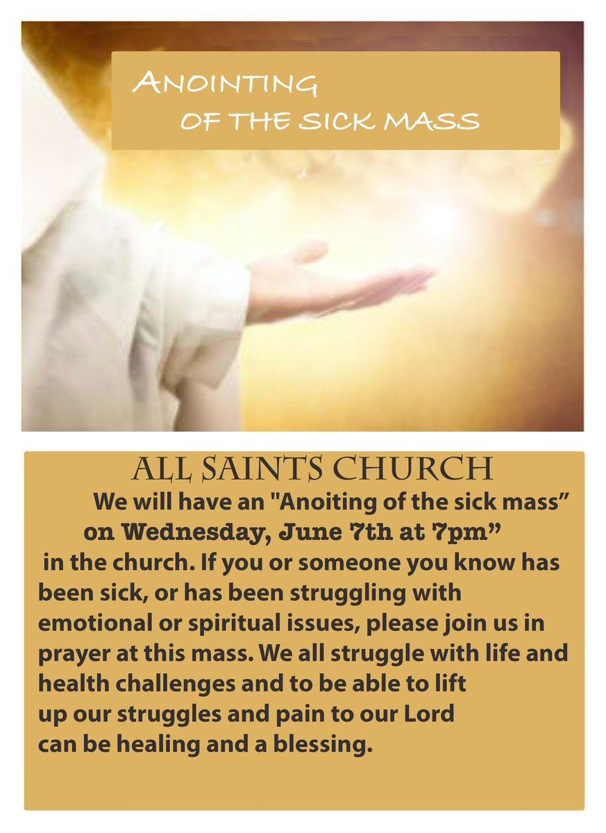 AllSaintsCCH's tweet photo. #anointingofthesick https://t.co/q9qzIfPce2