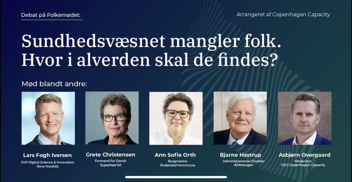 Asbjørn Overgaard (@asbchr) on Twitter photo Kan sundhedspersonale rekrutteres internationalt? Kom og deltag i debatten på <a href="/Folkemoedet/">Folkemødet #fmdk</a> med de gode <a href="/larsfoghi/">Lars Fogh Iversen</a>, <a href="/GreteGc/">Grete Christensen</a>, <a href="/Rudersdal/">Rudersdal Kommune</a>, <a href="/BjarneHastrup/">Bjarne Hastrup</a> og undertegnede fra <a href="/CopCap/">Copenhagen Capacity</a>. Vi ses på solskinsøen. #fmdk #fmdk23 #dkpol #arbejdskraft #sundhedspersonale Kan sundhedspersonale rekrutteres internationalt? Kom og deltag i debatten på <a href="/Folkemoedet/">Folkemødet #fmdk</a> med de gode <a href="/larsfoghi/">Lars Fogh Iversen</a>, <a href="/GreteGc/">Grete Christensen</a>, <a href="/Rudersdal/">Rudersdal Kommune</a>, <a href="/BjarneHastrup/">Bjarne Hastrup</a> og undertegnede fra <a href="/CopCap/">Copenhagen Capacity</a>. Vi ses på solskinsøen. #fmdk #fmdk23 #dkpol #arbejdskraft #sundhedspersonale